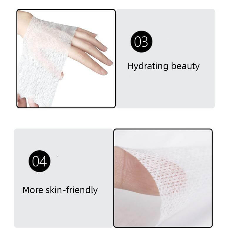Fothere 200-600pcs Hydrate Makeup Wipes Stretchable Nourished Face Wipes 10*12cm(3.94"*4.73") Fragrance-free non-woven moisturizing wipes
