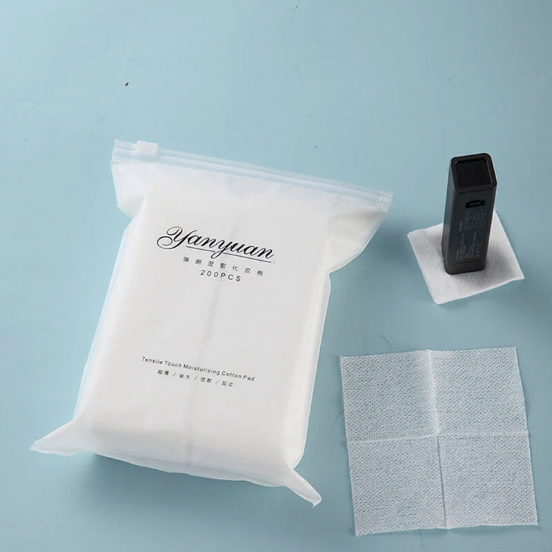 Fothere 200-600pcs Makeup Wipes 100% Pure Natural Silk Moisturizing Wipes 10*11cm(3.94"*4.34"） Stretchable Makeup Wipes