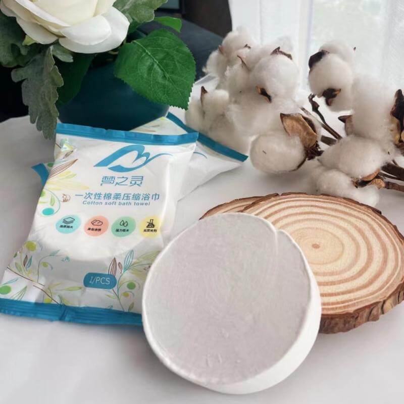 Fothere 2-6pcs Disposable Travel Towel Biodegradable 70*100cm(27.56"*39.38") Thickening 70*140cm(27.56"*55.12") Compressed Bath Towel