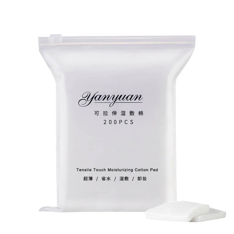 Fothere 200-600pcs Makeup Wipes 100% Pure Natural Silk Moisturizing Wipes 10*11cm(3.94"*4.34"） Stretchable Makeup Wipes