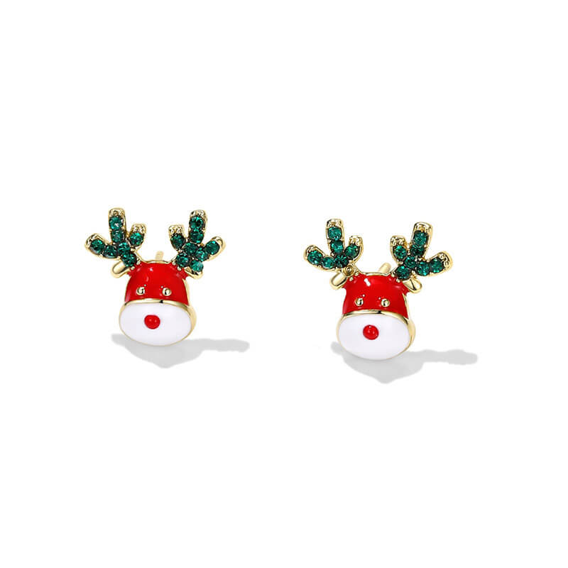 Fothere Girls Fashion Christmas earrings collection alloy earrings sweet and lovely womens  holiday gift