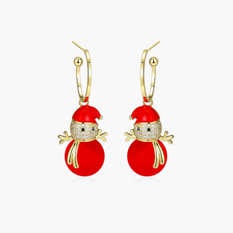 Fothere Girls Fashion Christmas earrings collection alloy earrings sweet and lovely womens  holiday gift