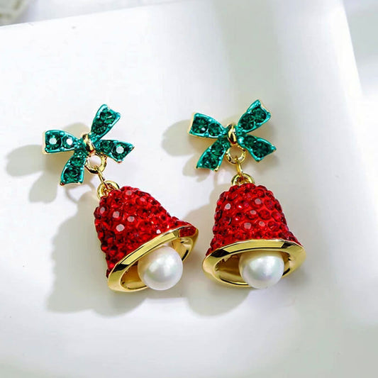 Fothere Girls Fashion Christmas earrings collection alloy earrings sweet and lovely womens  holiday gift