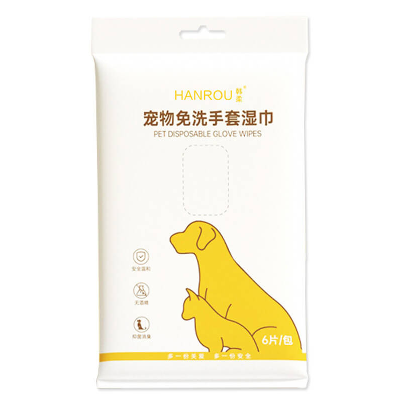 Fothere 6-12pcs Disposable Dog Wipes 15*24cm(5.91"*9.45") Cleaning Care Cat Wipes with Cleanser Pet Wipes